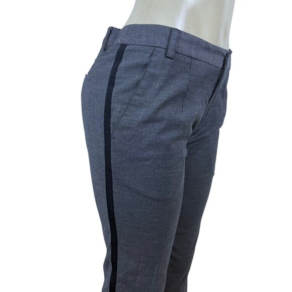 My Pants Women’s Gray Cotton & Viscose Pants Slim Fit Side Stripe Size S - Picture 4 of 9